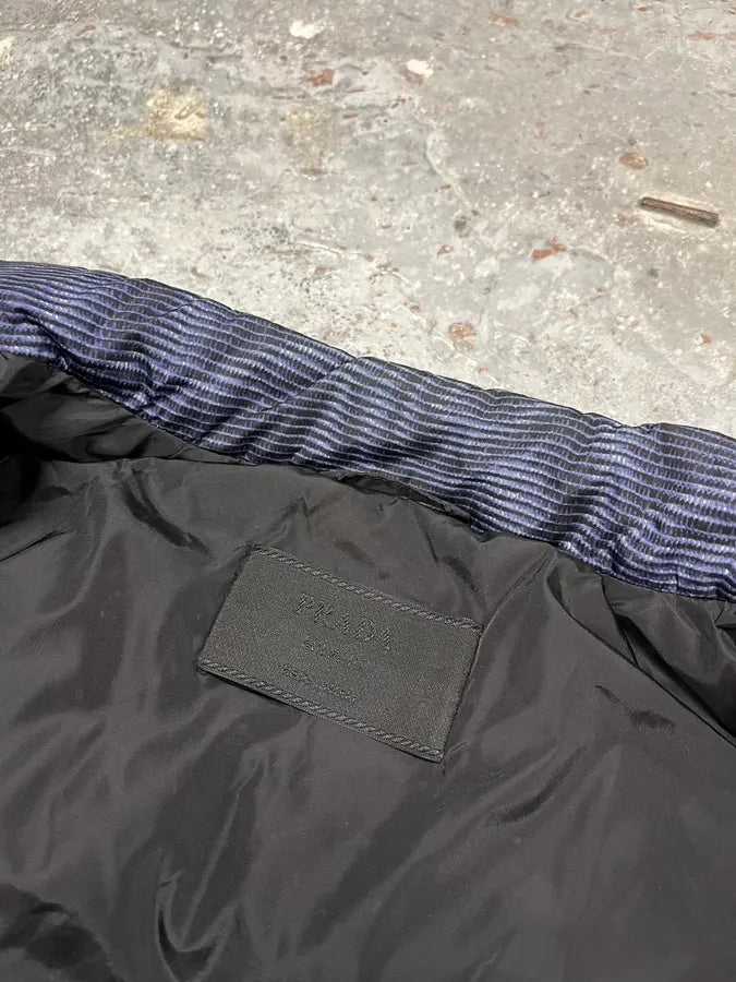 Prada Blue Digital Line Puffer Jacket YwTmTnP 8