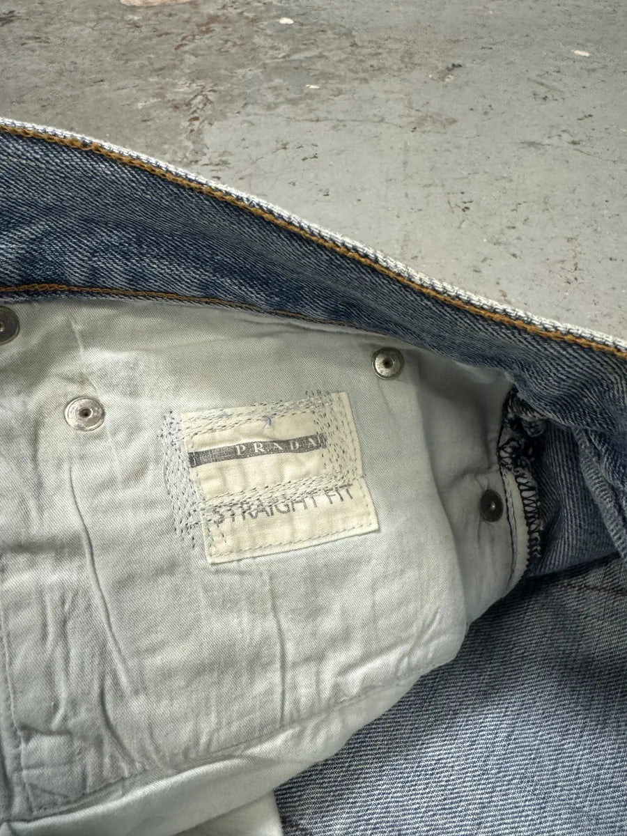 Prada Blue Light Faded Denim Jeans (M/L) NzzmTwB 11