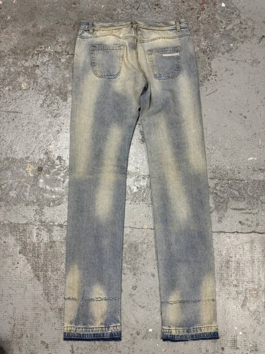 Prada Blue Light Faded Denim Jeans (M/L) NzzmTwB 5