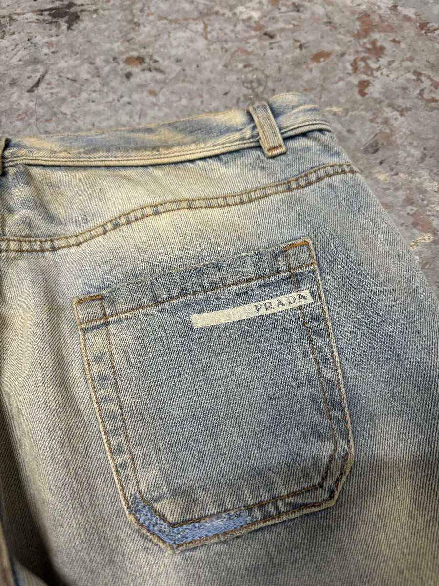 Prada Blue Light Faded Denim Jeans (M/L) NzzmTwB 6