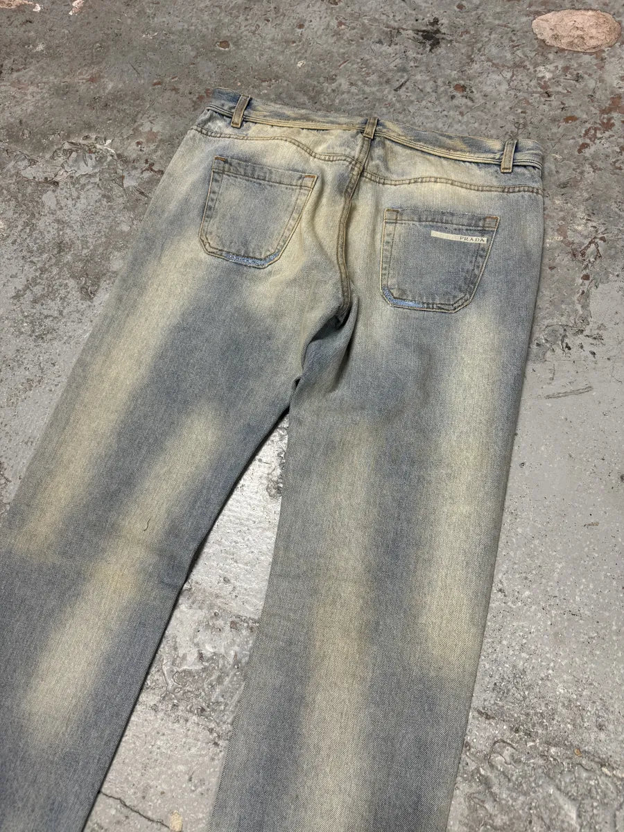 Prada Blue Light Faded Denim Jeans (M/L) NzzmTwB 7
