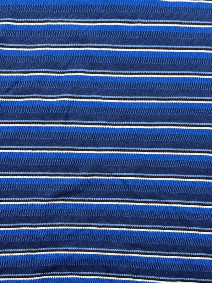2000s Prada Blue Striped Linea Rossa Polo Shirt MonsHat 6