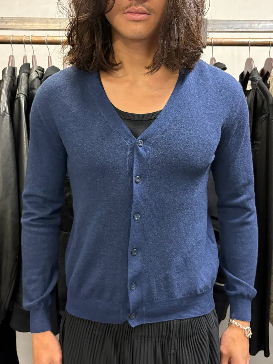 Prada Blue Wool Minimalist Cardigan MXOfZNP 1