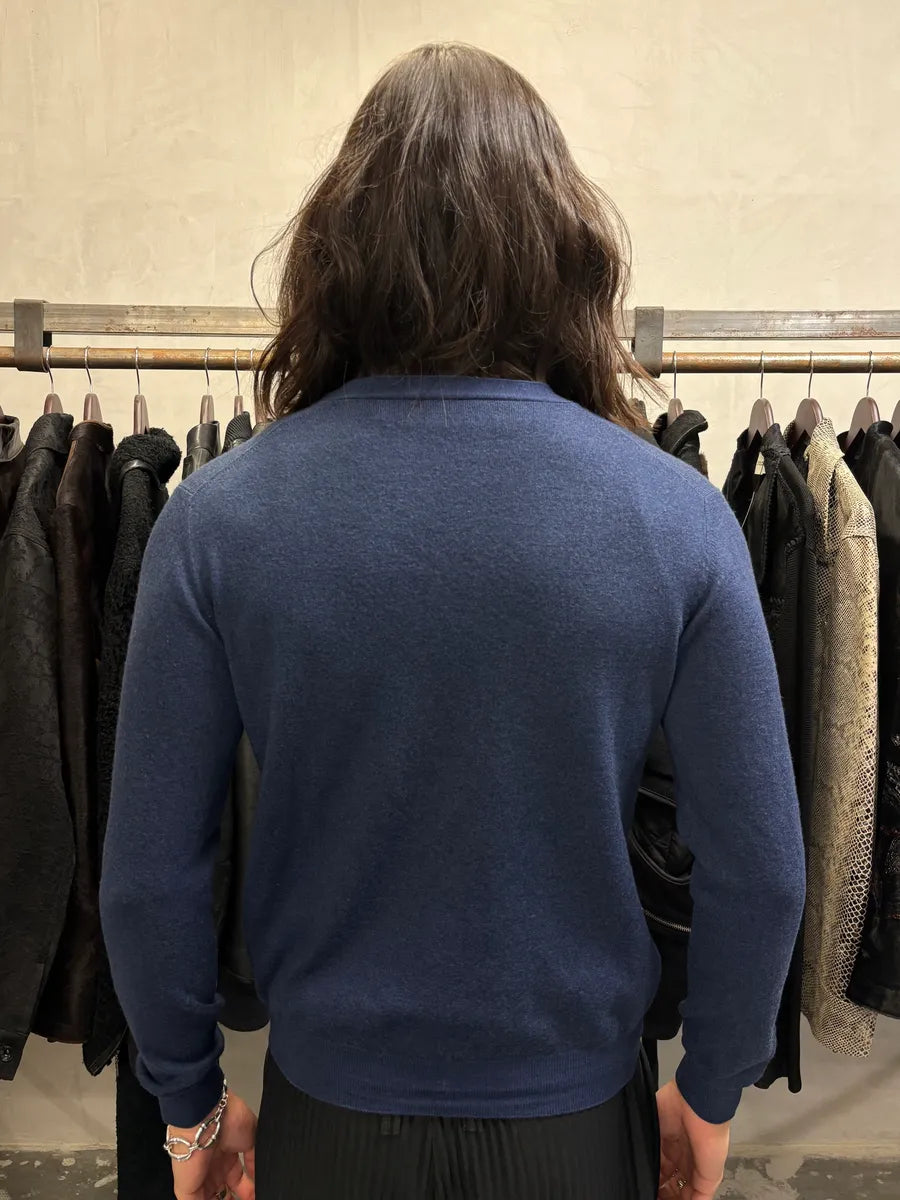 Prada Blue Wool Minimalist Cardigan MXOfZNP 3