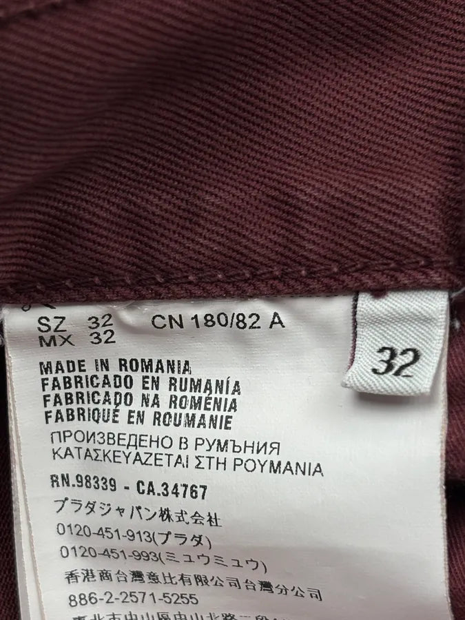 2010s Prada Bordeaux Classy Pants wcpHpfS 12