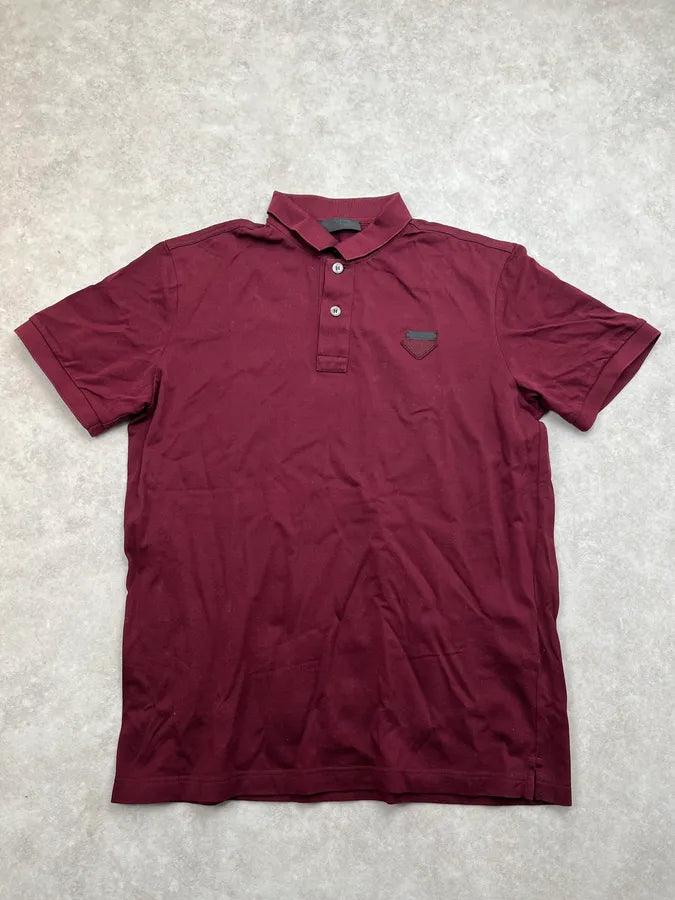 SS2020 Prada Bordeaux Minimalist Signature Polo JIvROIT 0