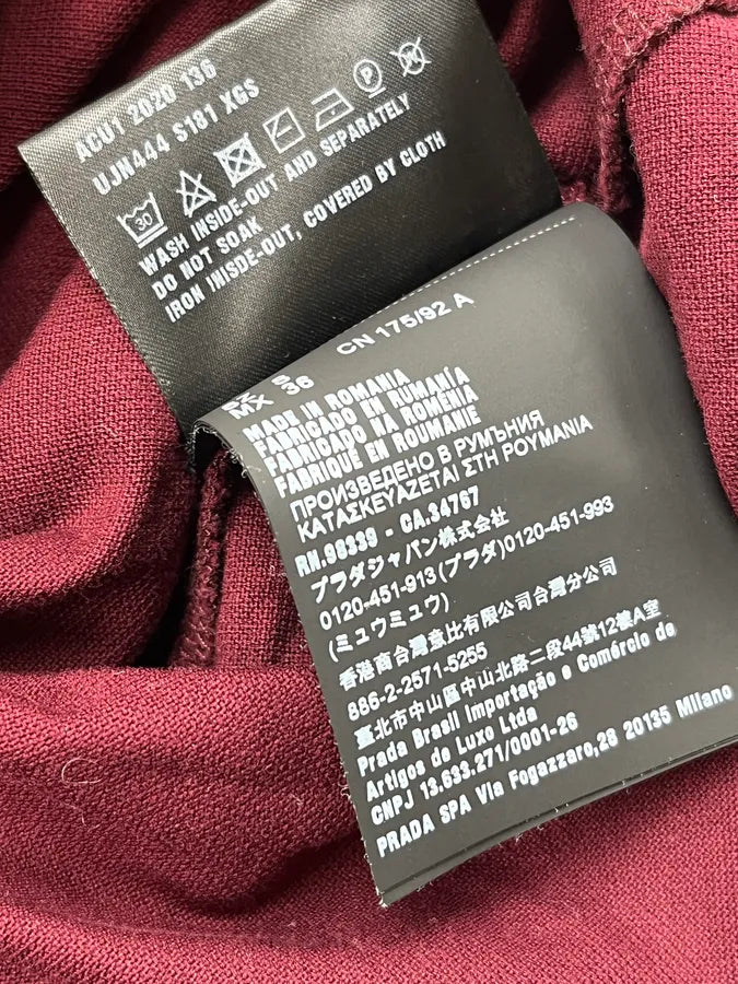 SS2020 Prada Bordeaux Minimalist Signature Polo JIvROIT 9