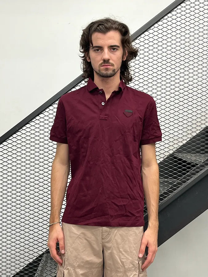 SS2020 Prada Bordeaux Minimalist Signature Polo JIvROIT 1