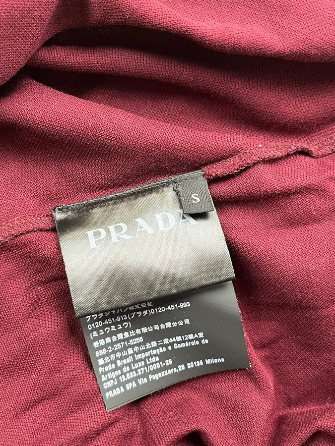 SS2020 Prada Bordeaux Minimalist Signature Polo JIvROIT 8