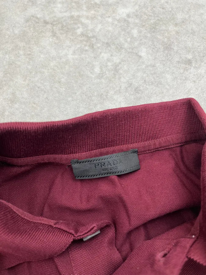 SS2020 Prada Bordeaux Minimalist Signature Polo JIvROIT 6