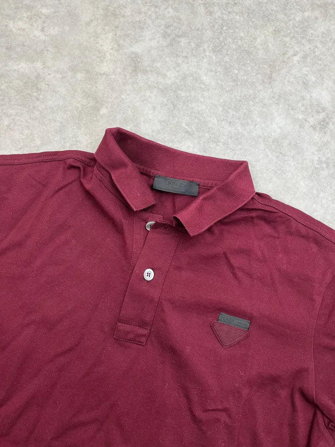 SS2020 Prada Bordeaux Minimalist Signature Polo JIvROIT 4