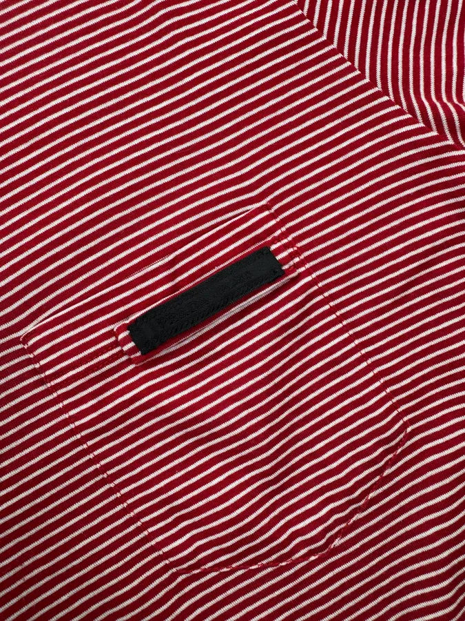 2000s Prada Red & White Striped Polo oaZFfBb 5