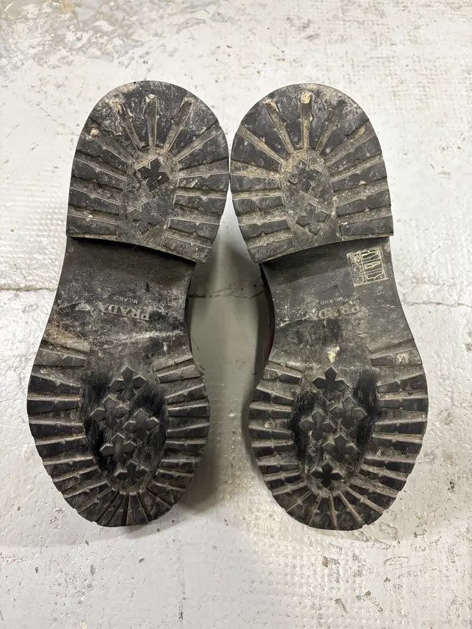 Prada Brown Classy Leather Chelsea Boots KUJxlfI 7