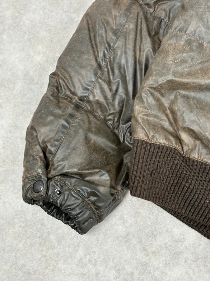 2000s Prada Brown Effect Puffer Jacket jRhiBCP 8