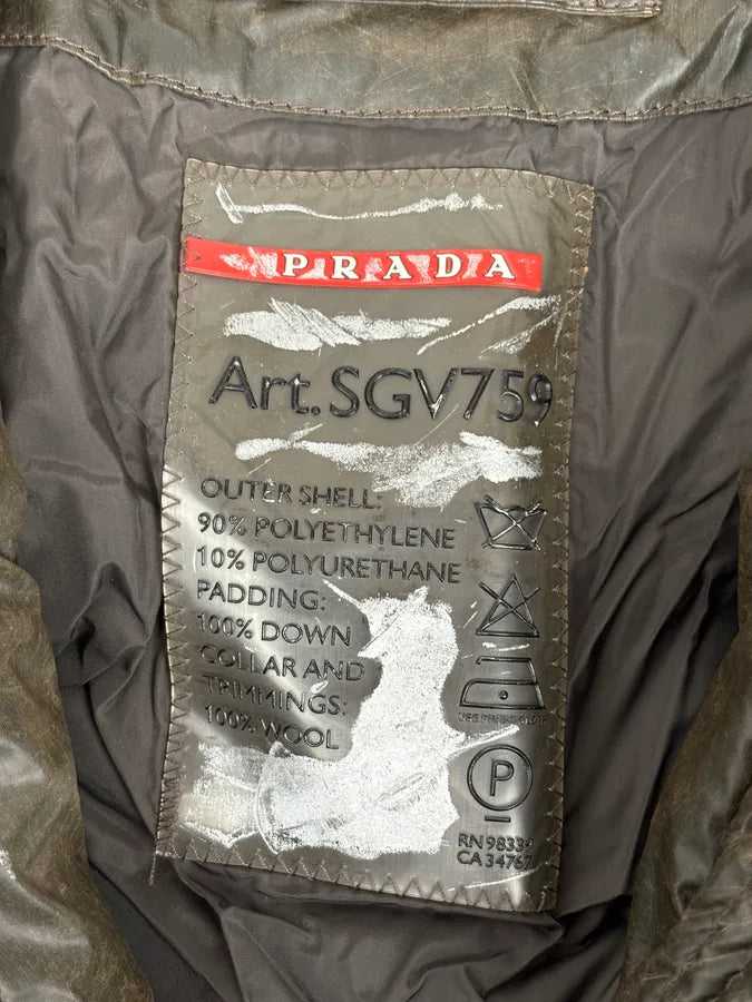 2000s Prada Brown Effect Puffer Jacket jRhiBCP 10