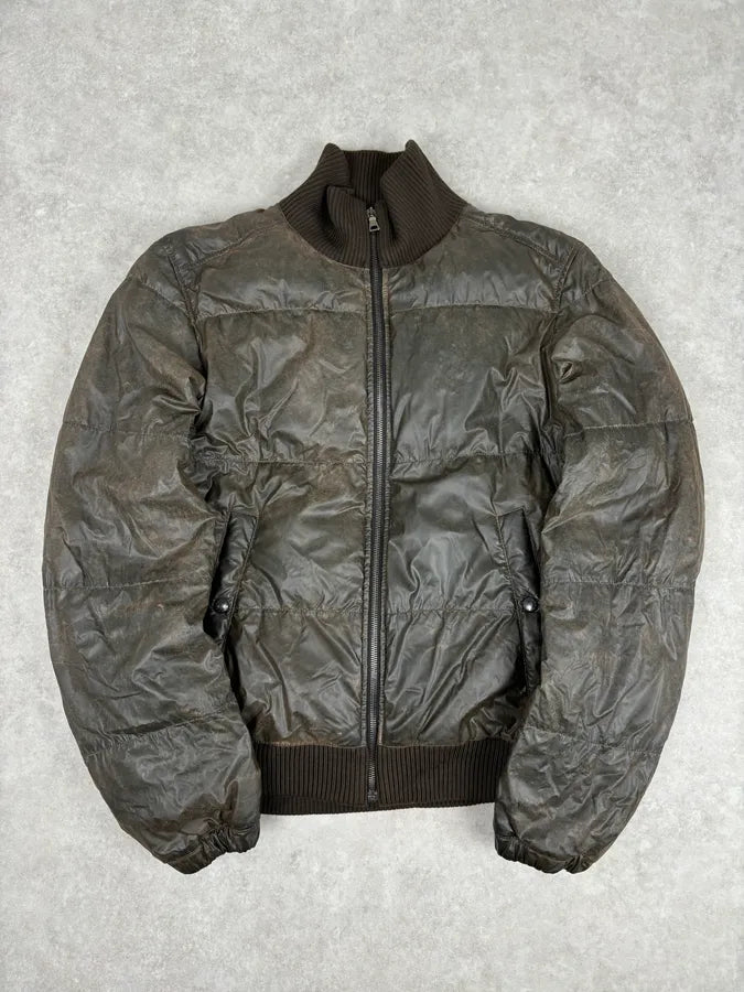 2000s Prada Brown Effect Puffer Jacket jRhiBCP 0