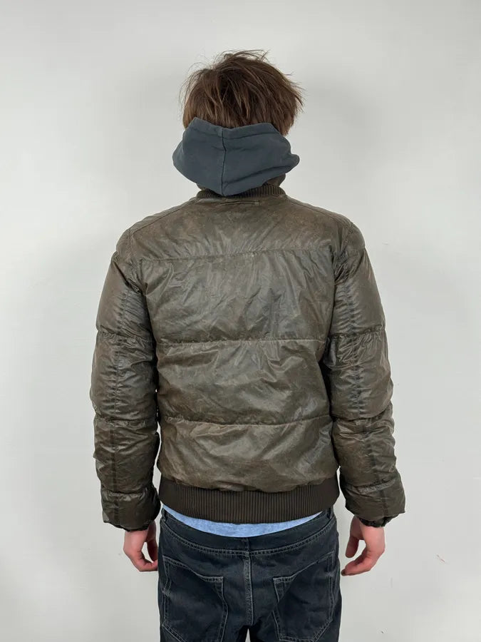 2000s Prada Brown Effect Puffer Jacket jRhiBCP 2