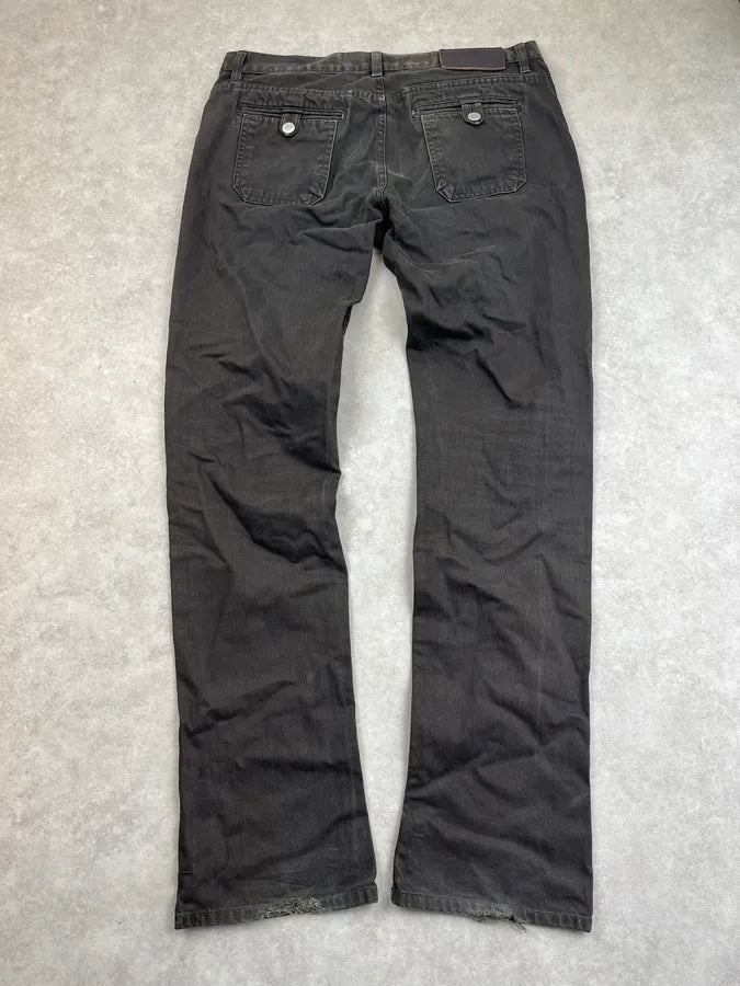 SS2008 Prada Dark Grey Straight Denim Jeans HdqudkA 6