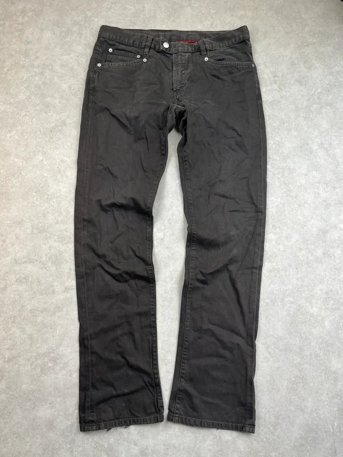 SS2008 Prada Dark Grey Straight Denim Jeans HdqudkA 0