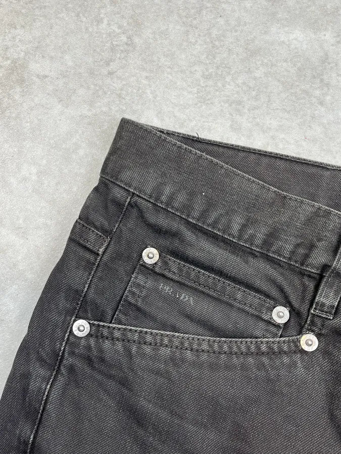 SS2008 Prada Dark Grey Straight Denim Jeans HdqudkA 8