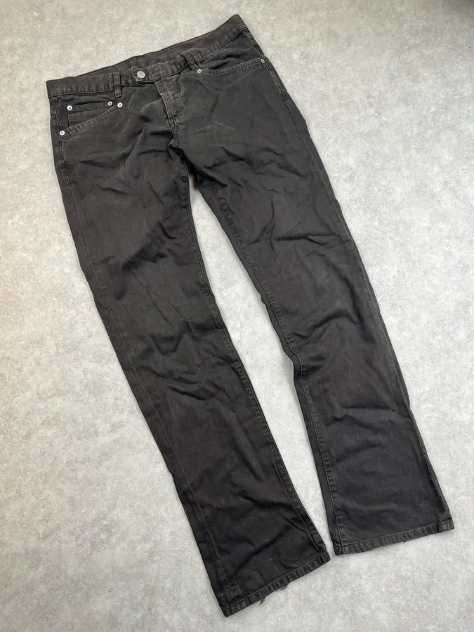 SS2008 Prada Dark Grey Straight Denim Jeans HdqudkA 4