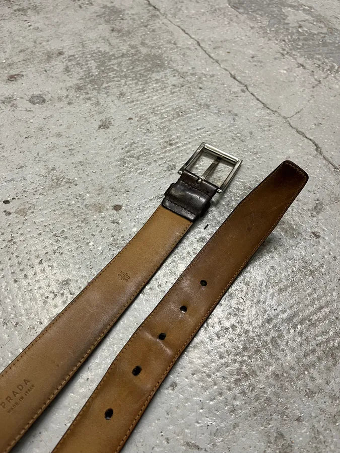 Prada Brown Leather Belt IJChPRJ 5