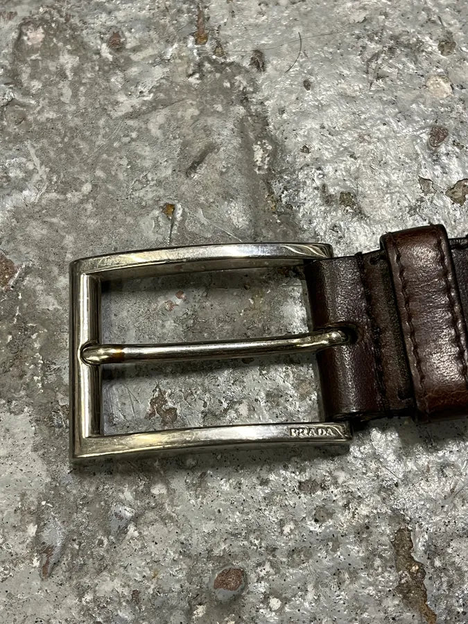 Prada Brown Leather Belt IJChPRJ 4