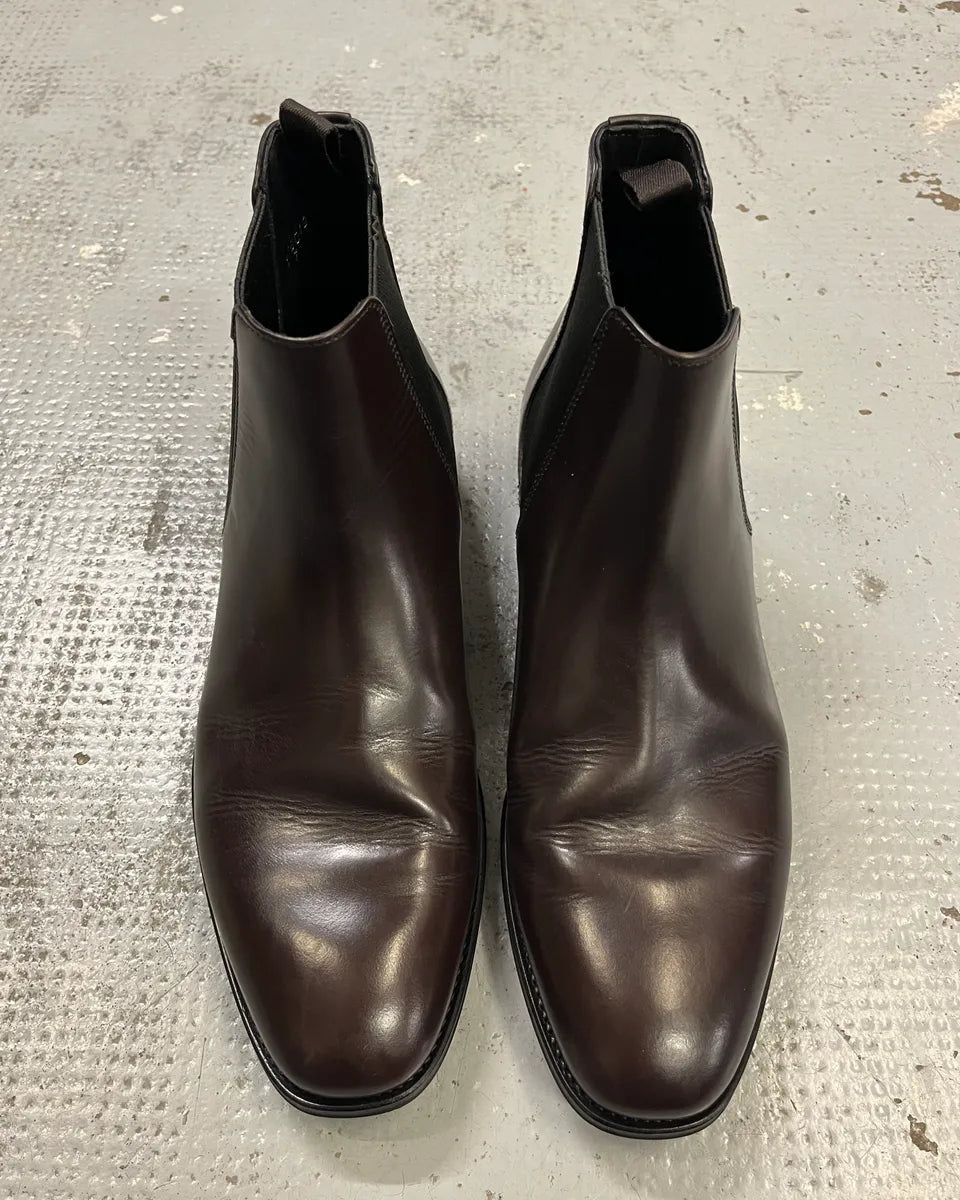 Prada Brown Leather Chelsea Boots hiLcGWl 5