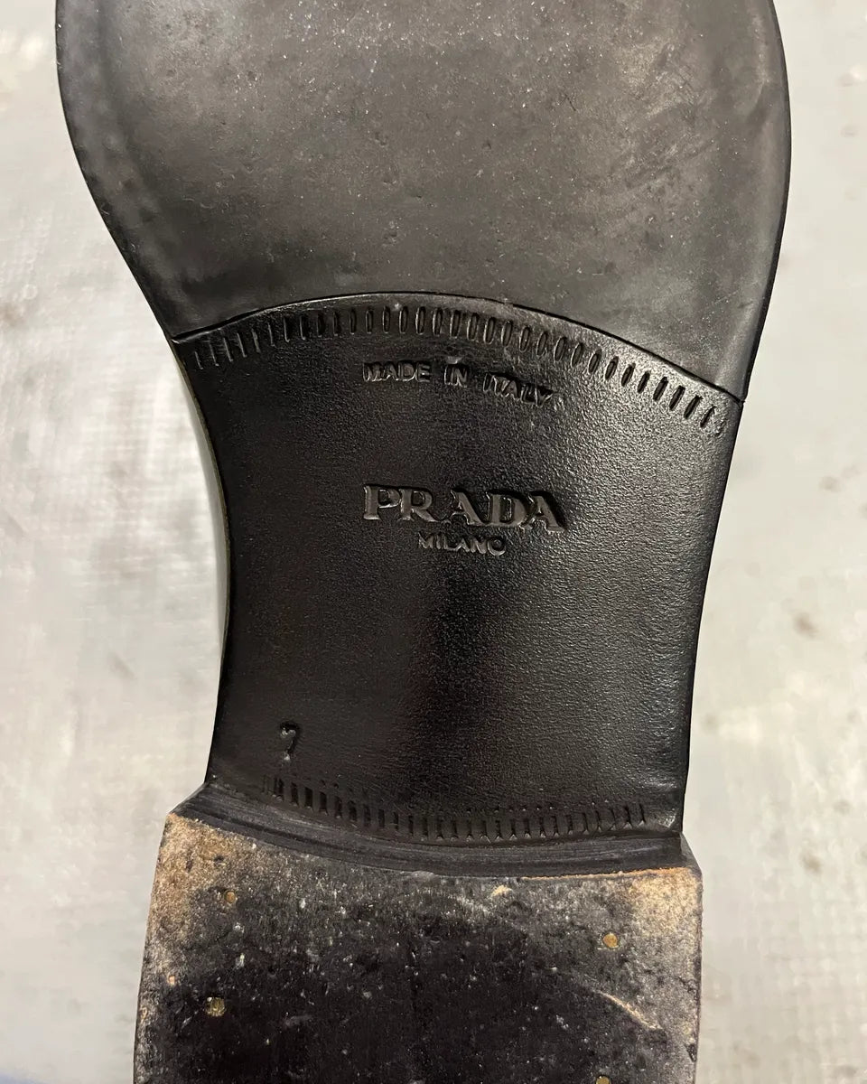 Prada Brown Leather Chelsea Boots hiLcGWl 8