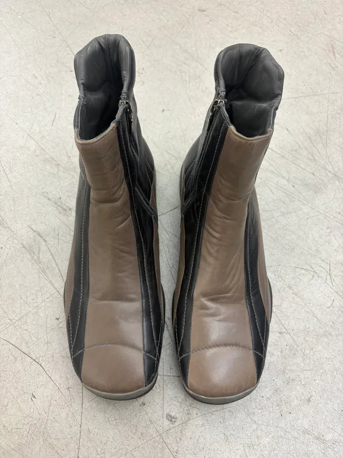 2000s Prada Brown Leather Chelsea Boots apUcqmJ 1