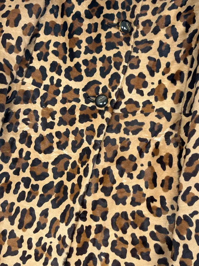 FW2010 Prada Camel Pony Hair Leather Fur Collar Coat rMqsyIM 8