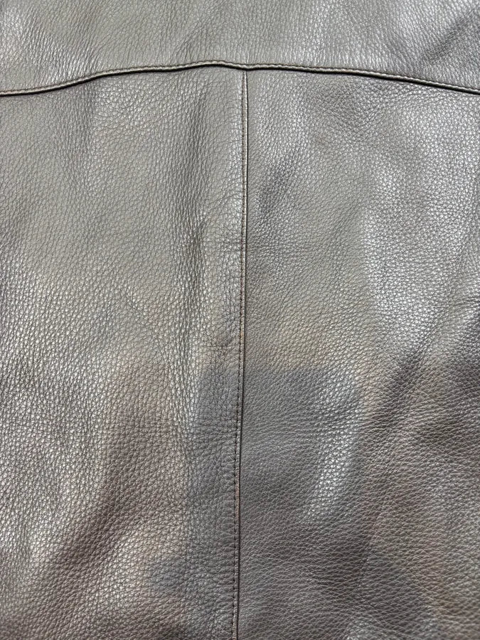 2000s Prada Brown Leather Harrington Jacket JhBfCJC 9