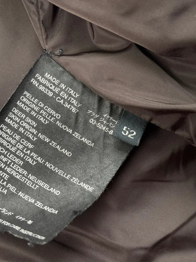 2000s Prada Brown Leather Harrington Jacket JhBfCJC 8
