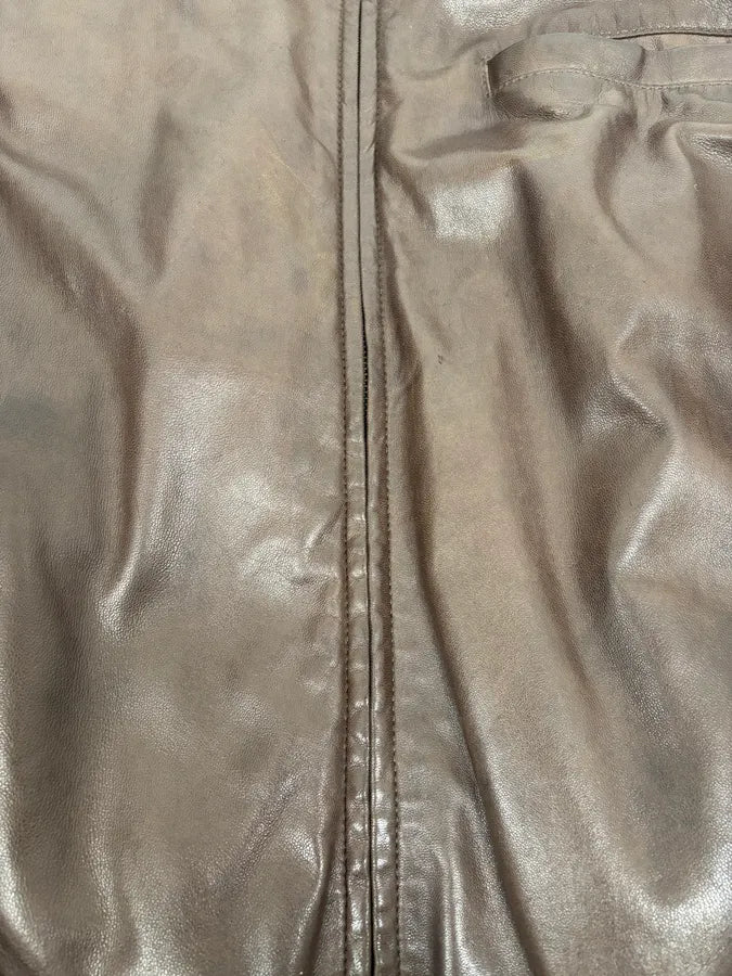 AW2011 Prada Biker Brown Minimalist Leather Jacket YFggeLW 8