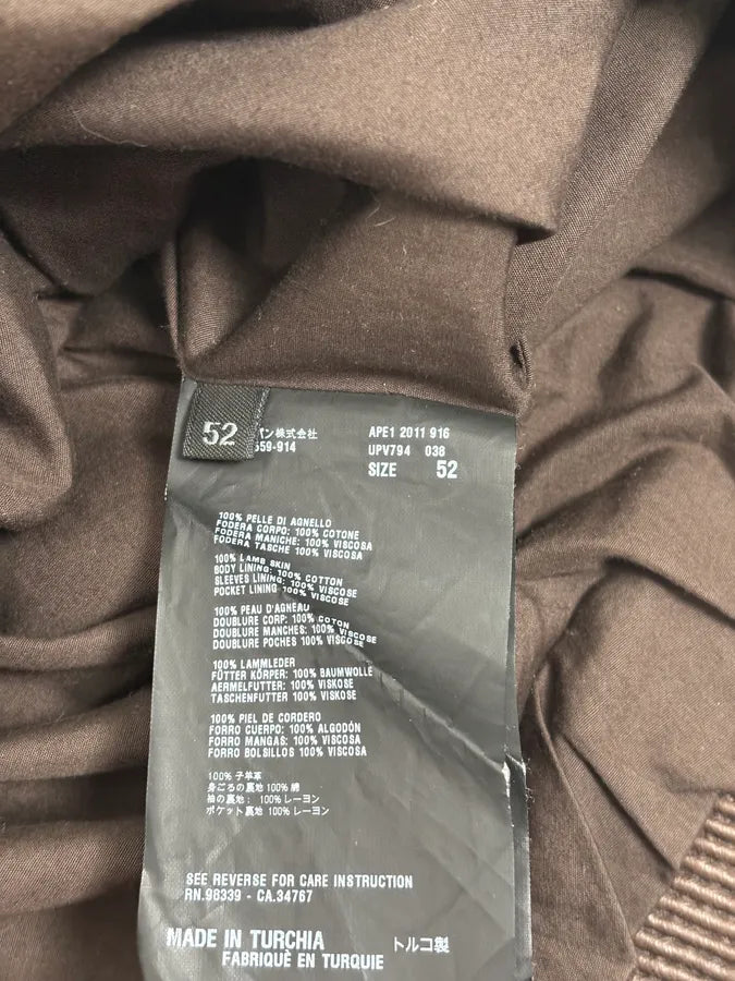 AW2011 Prada Biker Brown Minimalist Leather Jacket YFggeLW 11