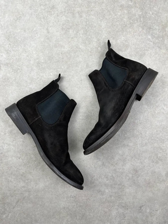 Prada Dark Brown Suede Chelsea Boots dmwplro 4
