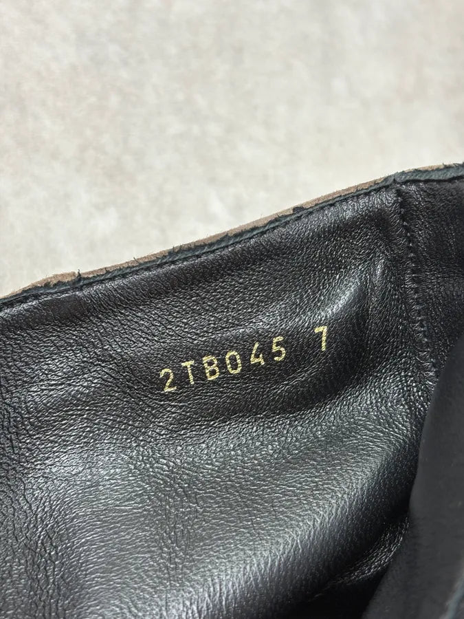 2000s Prada Brown Suede Leather Ankle Boots NaqZZwF 8