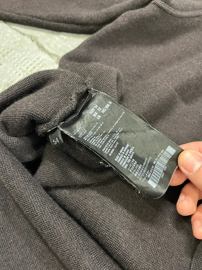 2000s Prada Linea Rossa Brown Wool & Nylon Half Zip SDentUr 10