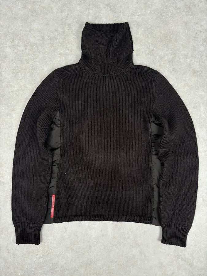 2000s Prada Brown Wool Turtleneck Sweater NUXIQQb 0