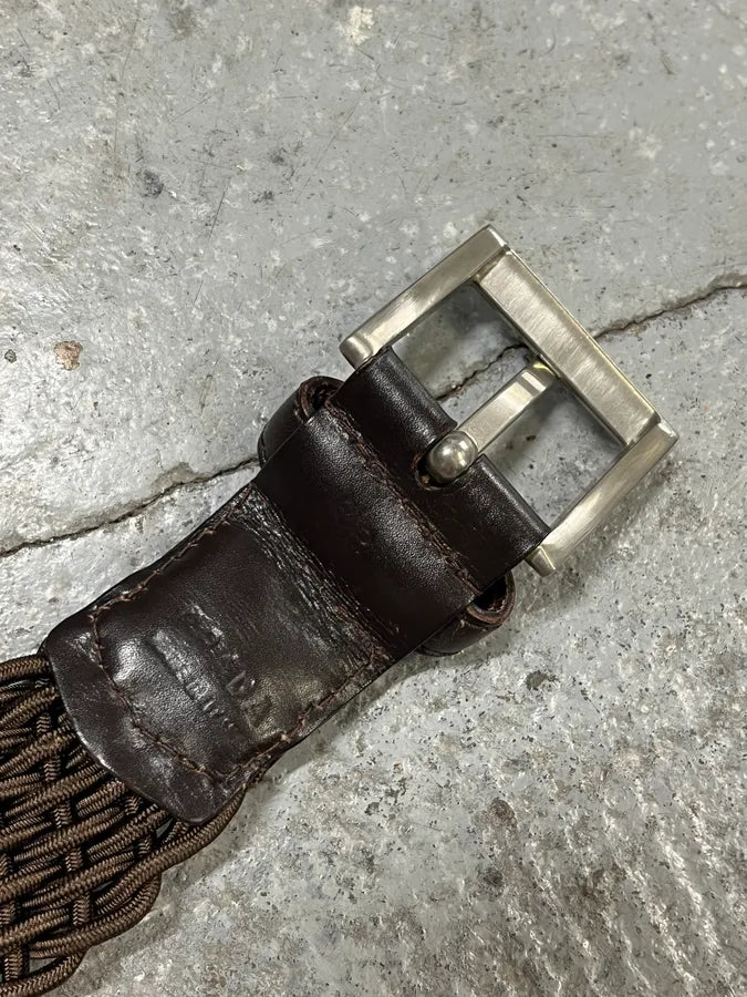 Prada Brown Woven Elastic Belt Braided EttCWcj 6
