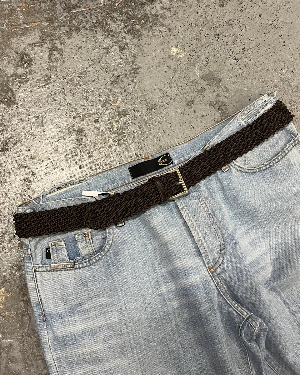 Prada Brown Woven Elastic Belt Braided EttCWcj 0