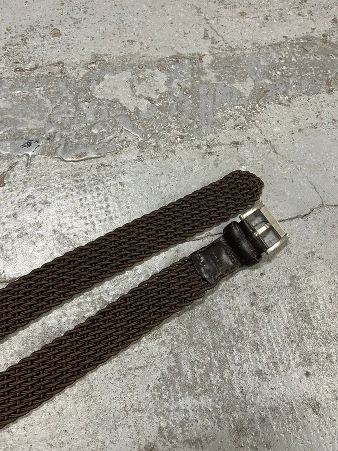 Prada Brown Woven Elastic Belt Braided EttCWcj 5