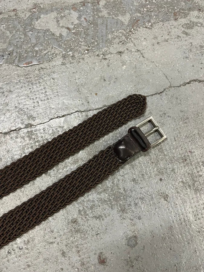 Prada Brown Woven Elastic Belt Braided EttCWcj 4