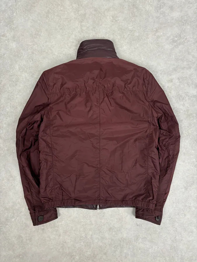 AW2013 Prada Burgundy Leather Reversible Premium Jacket BjGGCXD 11