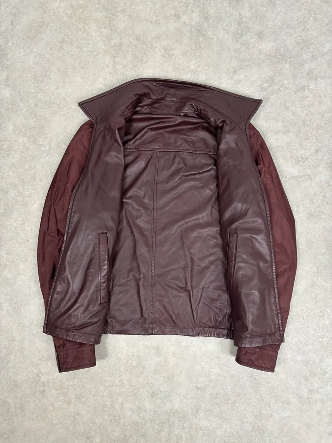 AW2013 Prada Burgundy Leather Reversible Premium Jacket BjGGCXD 15