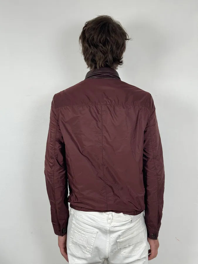 AW2013 Prada Burgundy Leather Reversible Premium Jacket BjGGCXD 5