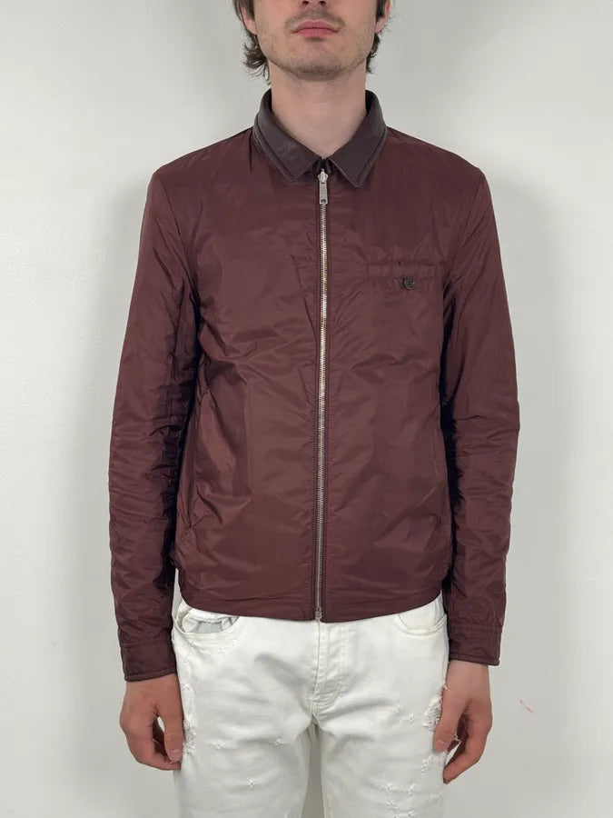 AW2013 Prada Burgundy Leather Reversible Premium Jacket BjGGCXD 4