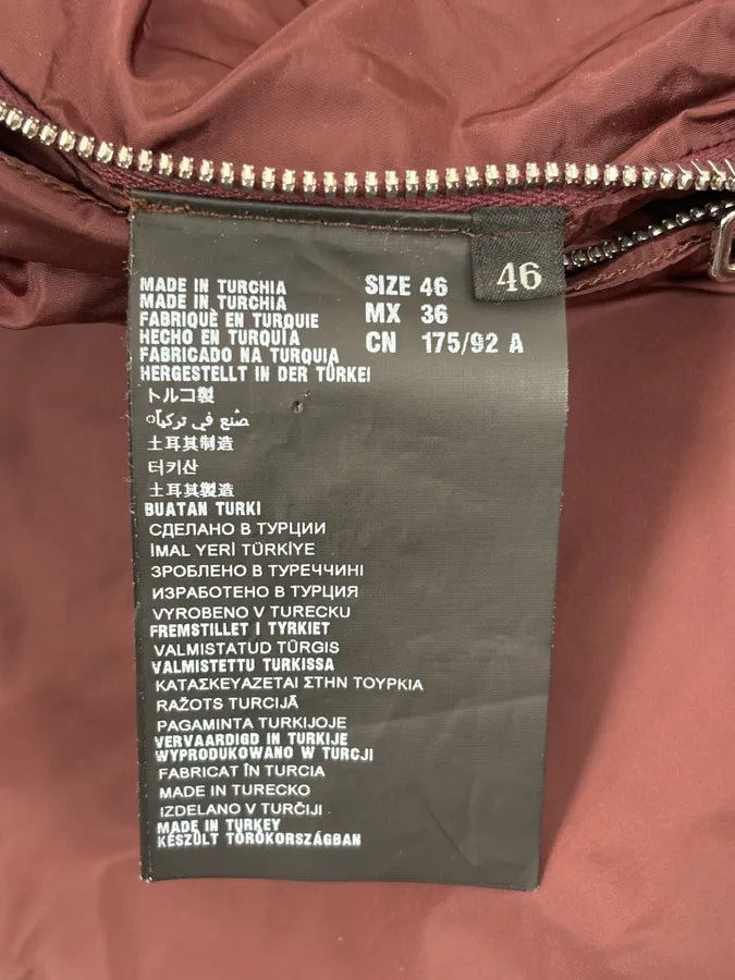 AW2013 Prada Burgundy Leather Reversible Premium Jacket BjGGCXD 17
