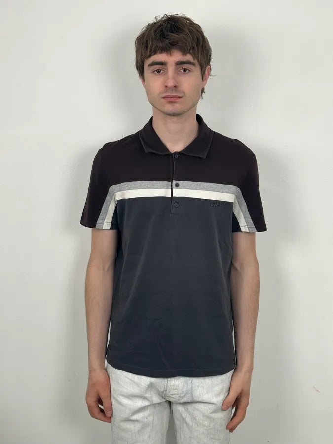 SS2008 Prada Grey Cozy Striped Polo iesmIwU 1