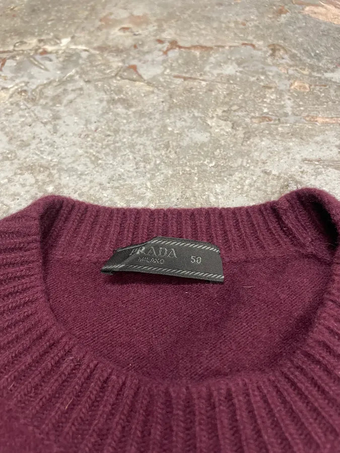 Prada Burgundy Wool Sweater NqKOsqg 7